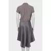 Gray dress with buttons