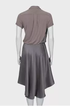 Gray dress with buttons