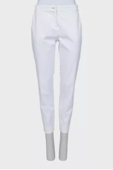 White tapered trousers