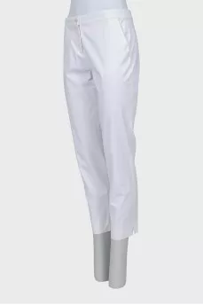 White tapered trousers