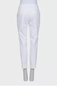 White tapered trousers