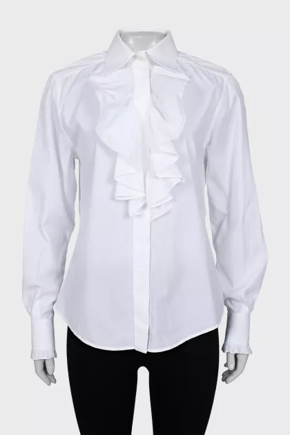 White shirt with frills