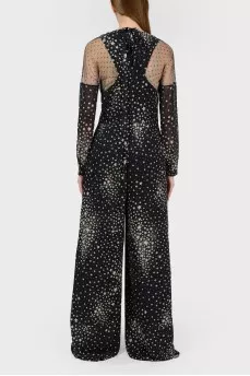 Overalls in the print of stars with tag