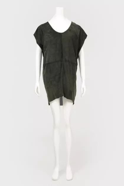 Loose suede dress