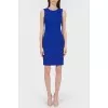 Laconic dress with a drapery and a tag