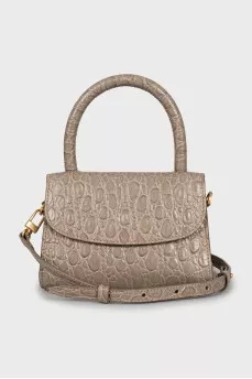 Brown leather mini bag