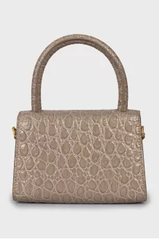 Brown leather mini bag