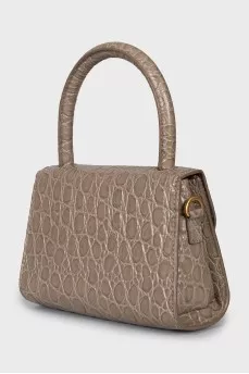 Brown leather mini bag