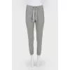 Trousers with elastic and drawstring