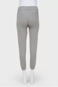 Trousers with elastic and drawstring