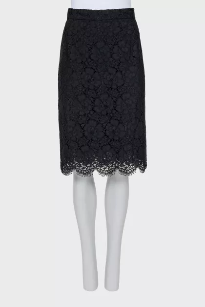 Lace straight skirt
