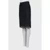 Lace straight skirt