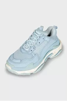 Голубые кроссовки Triple S