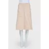 Flared skirt with patch pockets