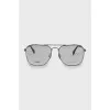 Silver aviator frame