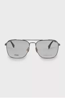 Silver aviator frame
