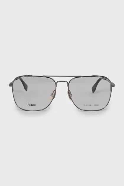 Silver aviator frame
