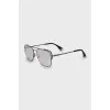 Silver aviator frame