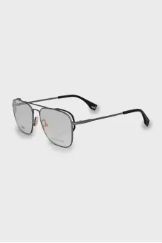 Silver aviator frame