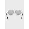 Silver aviator frame