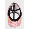 Pink printed cap