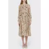 Silk dress in a flower print