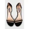Black suede sandals