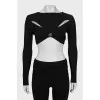 Crop top with long sleeves