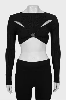 Crop top with long sleeves