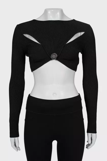 Crop top with long sleeves