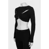 Crop top with long sleeves