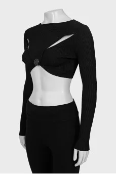 Crop top with long sleeves