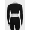 Crop top with long sleeves