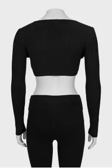 Crop top with long sleeves