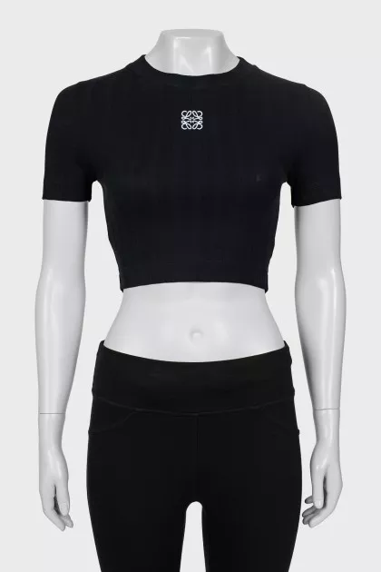 Crop top with branded logo