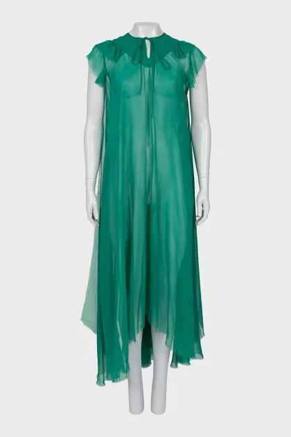 Transparent silk dress