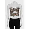 Crop top in sequins