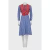 Fitted dress with ties