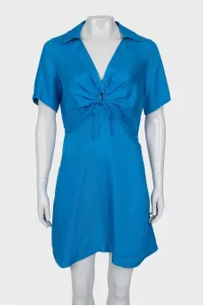 Short sleeve dress in blue
