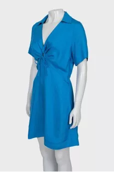 Short sleeve dress in blue