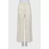 Straight trousers with high waist