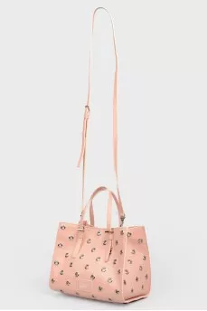Powder bag with eyelets