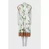 Silk dress with bird print