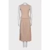 Suit with a cashmere and silk skirt