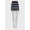 Striped print bodycon skirt