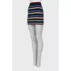 Striped print bodycon skirt