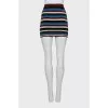 Striped print bodycon skirt