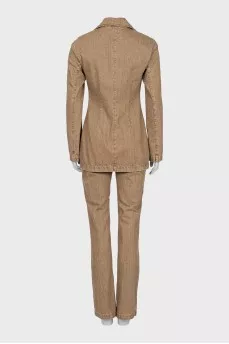 Denim suit of trousers and jacket