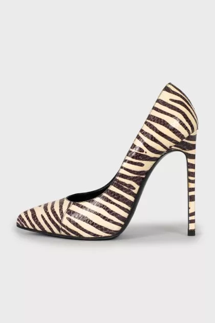 Animal print snakeskin shoes