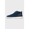 Men's blue suede sneakers